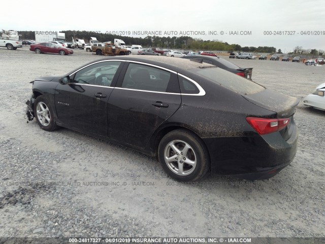 1G1ZC5ST6HF219646 - 2017 CHEVROLET MALIBU LS BLACK photo 3