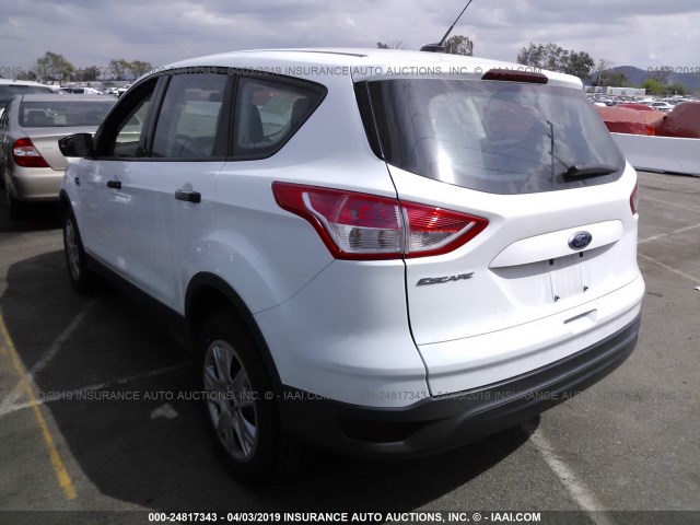 1FMCU0F75DUC48535 - 2013 FORD ESCAPE S WHITE photo 3