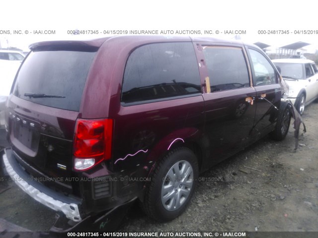 2C4RDGBG8JR219617 - 2018 DODGE GRAND CARAVAN  RED photo 4