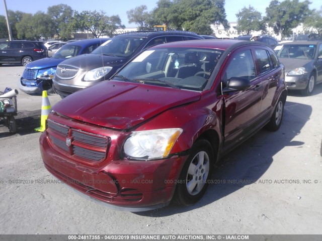 1B3HB28B77D182010 - 2007 DODGE CALIBER RED photo 2