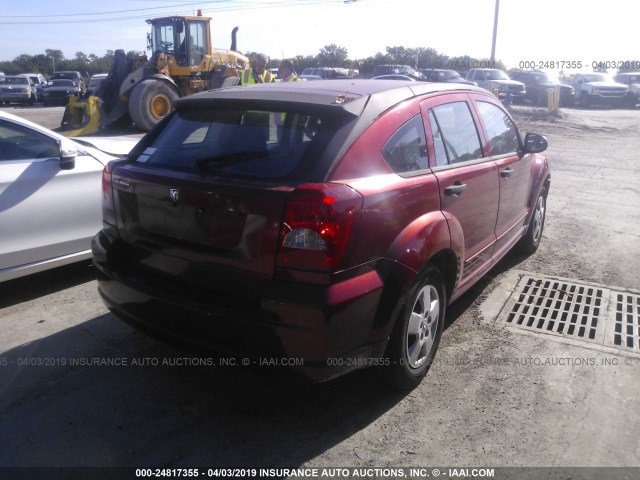 1B3HB28B77D182010 - 2007 DODGE CALIBER RED photo 4