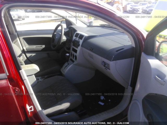 1B3HB28B77D182010 - 2007 DODGE CALIBER RED photo 5