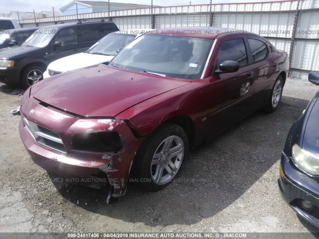 2B3KA43G87H680209 - 2007 DODGE CHARGER SE/SXT BURGUNDY photo 2