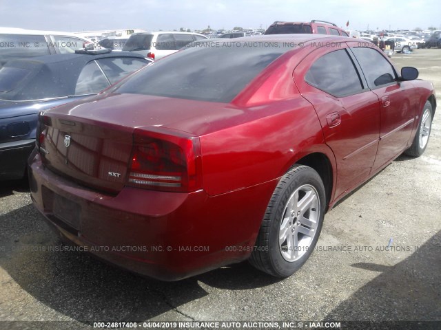 2B3KA43G87H680209 - 2007 DODGE CHARGER SE/SXT BURGUNDY photo 4