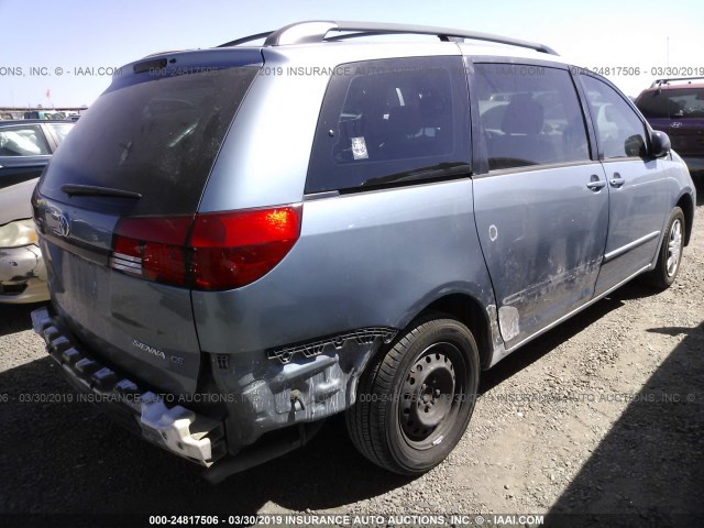 5TDZA23C74S136747 - 2004 TOYOTA SIENNA CE/LE GRAY photo 4