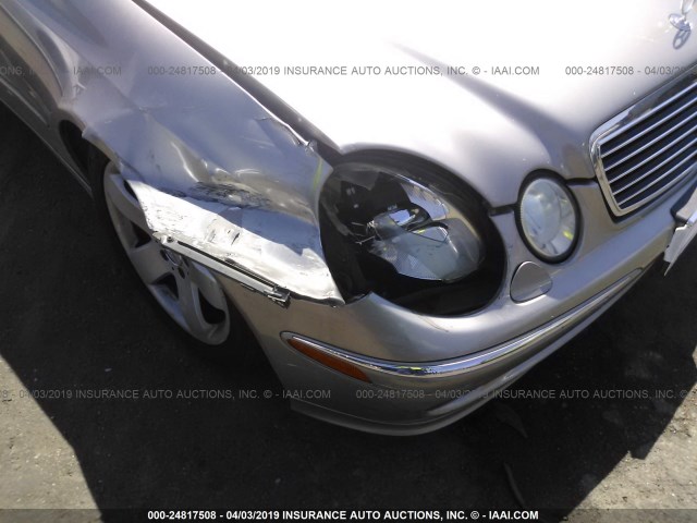 WDBUF83J54X162415 - 2004 MERCEDES-BENZ E 500 4MATIC SILVER photo 6