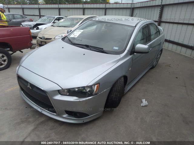 JA32U8FW5EU012716 - 2014 MITSUBISHI LANCER GT SILVER photo 2