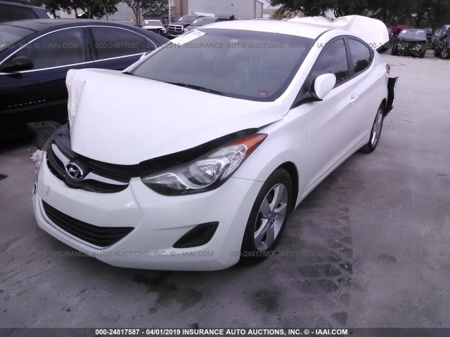 5NPDH4AE0DH361071 - 2013 HYUNDAI ELANTRA GLS/LIMITED WHITE photo 2