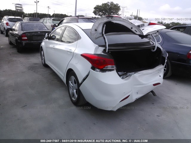 5NPDH4AE0DH361071 - 2013 HYUNDAI ELANTRA GLS/LIMITED WHITE photo 3