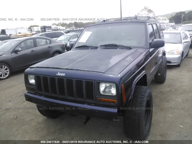 1J4FF68S6XL573795 - 1999 JEEP CHEROKEE SPORT/CLASSIC BLUE photo 2