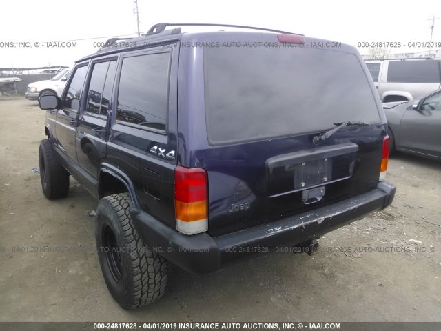 1J4FF68S6XL573795 - 1999 JEEP CHEROKEE SPORT/CLASSIC ლურჯი ფოტო 3