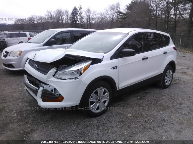 1FMCU0F79EUC74167 - 2014 FORD ESCAPE S WHITE photo 2