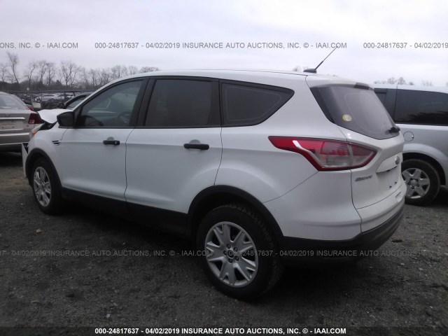 1FMCU0F79EUC74167 - 2014 FORD ESCAPE S WHITE photo 3