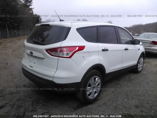 1FMCU0F79EUC74167 - 2014 FORD ESCAPE S WHITE photo 4