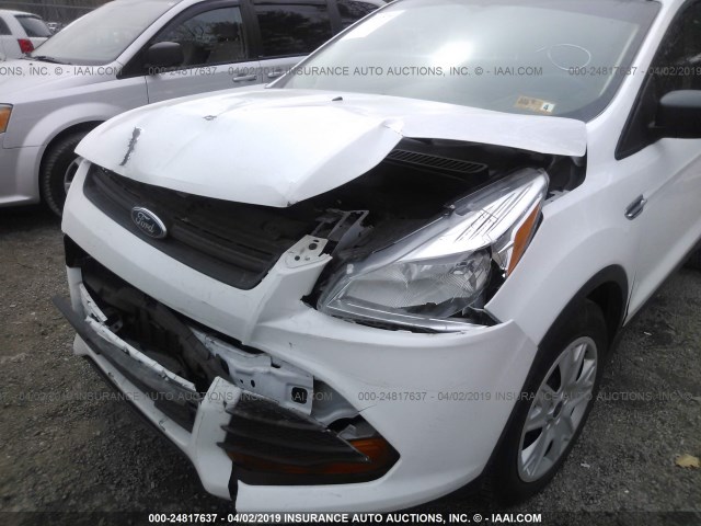 1FMCU0F79EUC74167 - 2014 FORD ESCAPE S WHITE photo 6