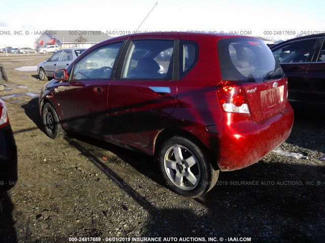 KL1TD66638B149252 - 2008 CHEVROLET AVEO LS RED photo 3
