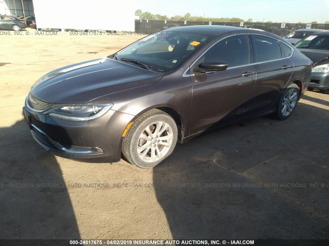 1C3CCCAB8GN145455 - 2016 CHRYSLER 200 LIMITED GRAY photo 2