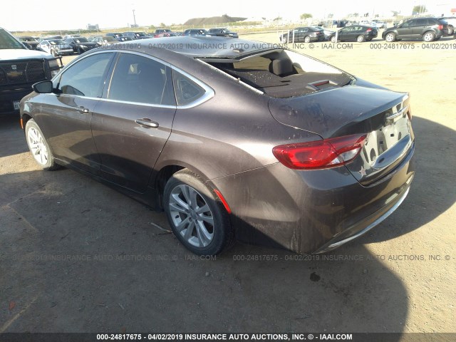 1C3CCCAB8GN145455 - 2016 CHRYSLER 200 LIMITED GRAY photo 3