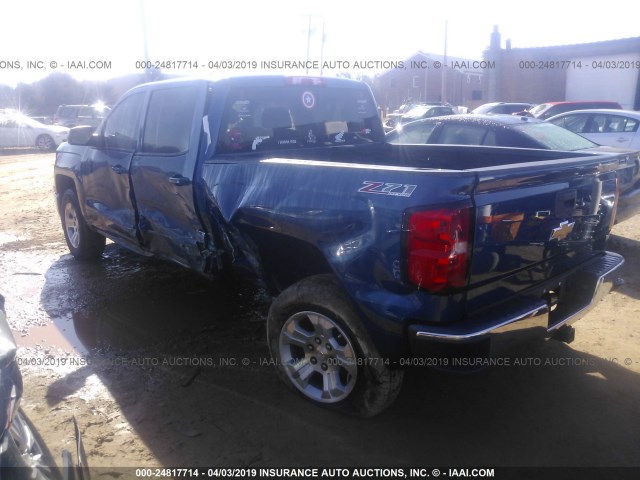 3GCUKREC1FG391084 - 2015 CHEVROLET SILVERADO K1500 LT BLUE photo 3