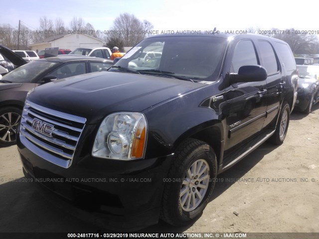 1GKS2FFJ3BR304898 - 2011 GMC YUKON HYBRID BLACK photo 2