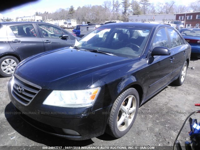 5NPEU46FX9H434097 - 2009 HYUNDAI SONATA SE/LIMITED BLACK photo 2