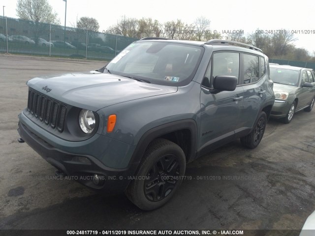ZACCJBAB2JPH37878 - 2018 JEEP RENEGADE SPORT Մոխրագույն լուսանկար 2