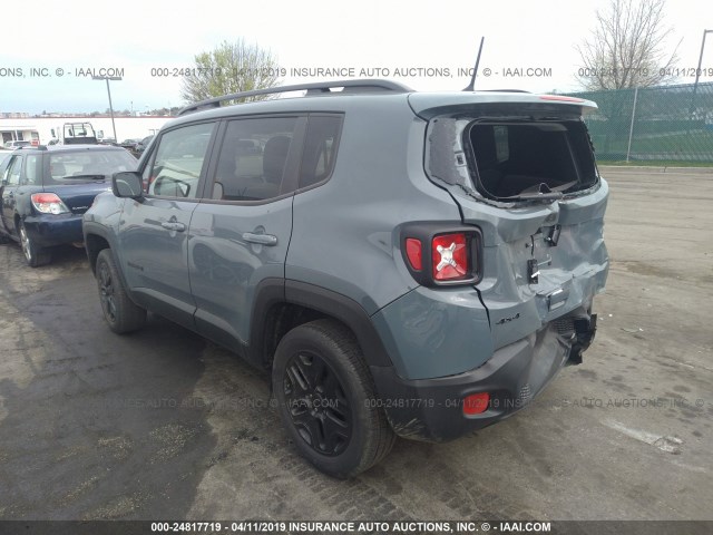 ZACCJBAB2JPH37878 - 2018 JEEP RENEGADE SPORT Մոխրագույն լուսանկար 3