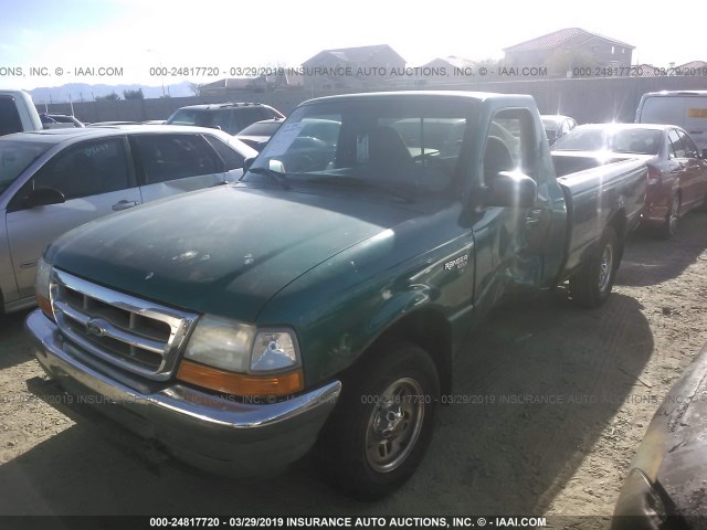 1FTYR10U9WUA46185 - 1998 FORD RANGER GREEN photo 2