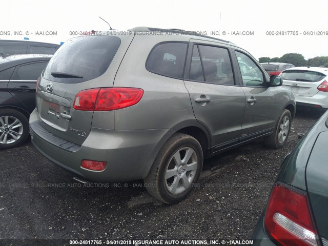 5NMSH73E67H113351 - 2007 HYUNDAI SANTA FE SE/LIMITED GREEN photo 4