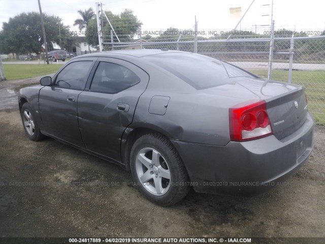 2B3KA33V59H595579 - 2009 DODGE CHARGER SXT GRAY photo 3