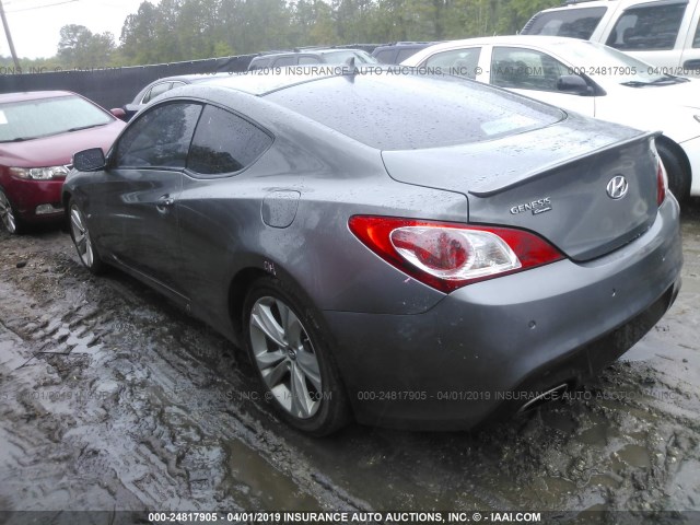 KMHHU6KH4BU064577 - 2011 HYUNDAI GENESIS COUPE 3.8L SILVER photo 3