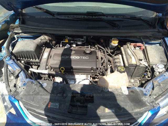 1G1JB5SH2H4134990 - 2017 CHEVROLET SONIC LS 蓝色 照片 10