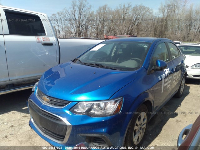1G1JB5SH2H4134990 - 2017 CHEVROLET SONIC LS 蓝色 照片 2
