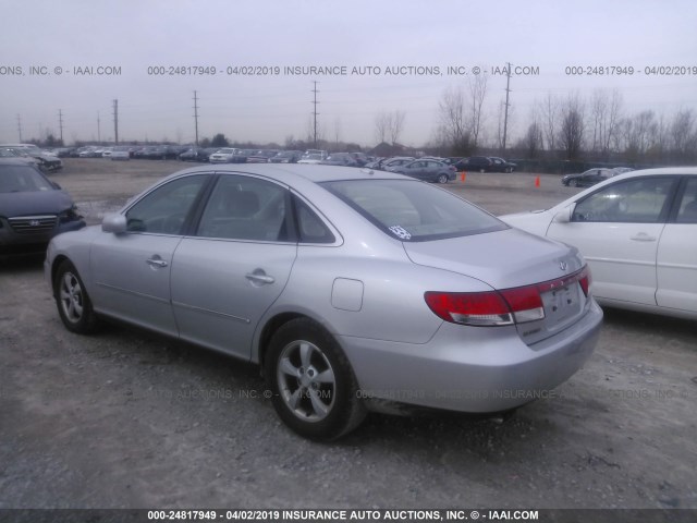 KMHFC46D77A181570 - 2007 HYUNDAI AZERA GLS SILVER photo 3