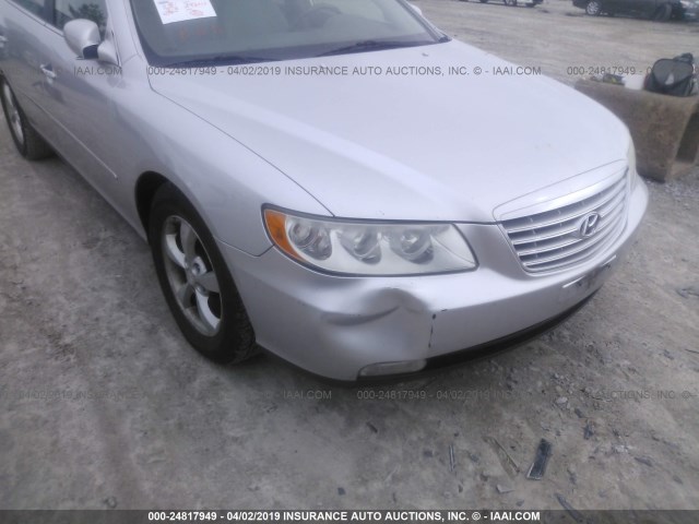 KMHFC46D77A181570 - 2007 HYUNDAI AZERA GLS SILVER photo 6