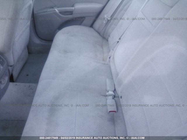 KMHFC46D77A181570 - 2007 HYUNDAI AZERA GLS SILVER photo 8