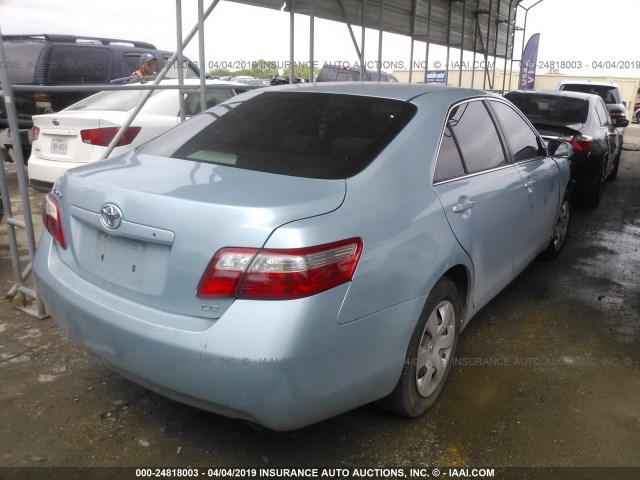 4T1BE46K57U667400 - 2007 TOYOTA CAMRY NEW GENERAT CE/LE/XLE/SE Light Blue photo 4