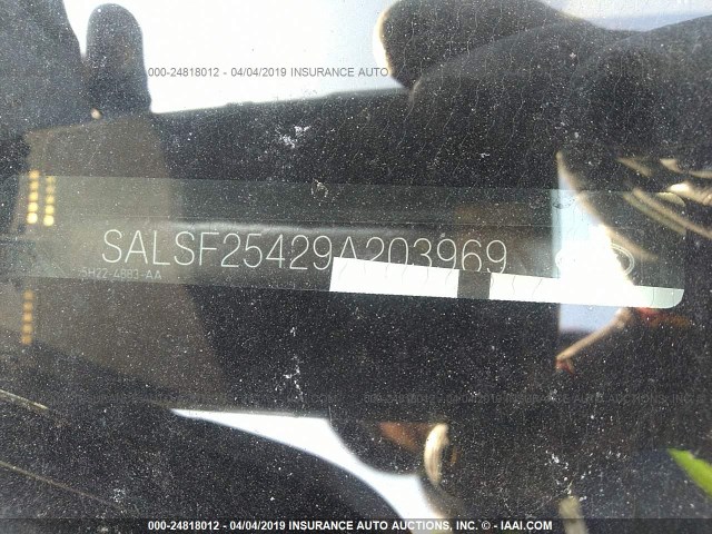 SALSF25429A203969 - 2009 LAND ROVER RANGE ROVER SPORT HSE BLACK photo 7