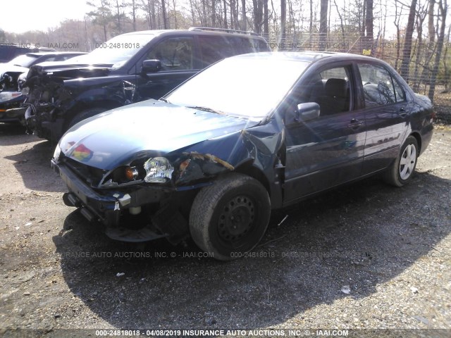 JA3AJ36E94U041259 - 2004 MITSUBISHI LANCER LS BLUE photo 2