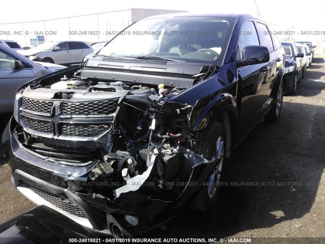 3C4PDDEG4HT615634 - 2017 DODGE JOURNEY GT BLACK photo 2