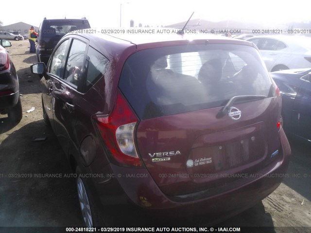 3N1CE2CP4FL368361 - 2015 NISSAN VERSA NOTE S/S PLUS/SV/SL/SR RED photo 3