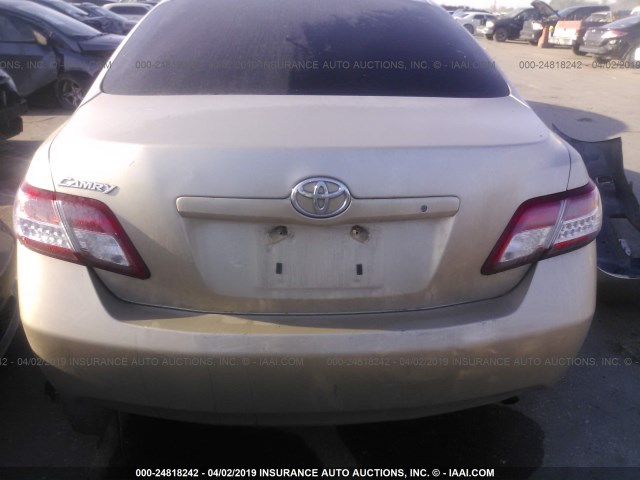 4T4BF3EK9BR151838 - 2011 TOYOTA CAMRY SE/LE/XLE TAN photo 6