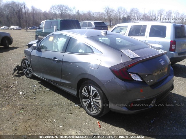 2HGFC3B7XJH350084 - 2018 HONDA CIVIC EXL GRAY photo 3