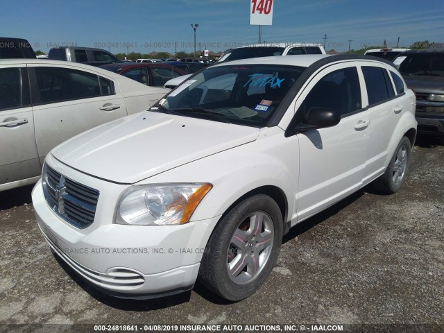 1B3HB48A49D240645 - 2009 DODGE CALIBER SXT WHITE photo 2