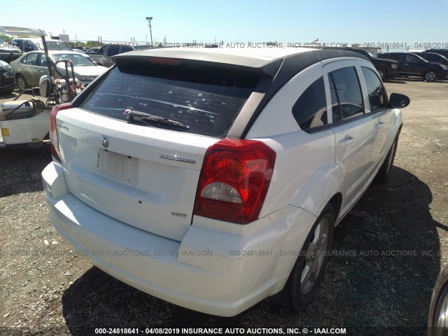 1B3HB48A49D240645 - 2009 DODGE CALIBER SXT WHITE photo 4