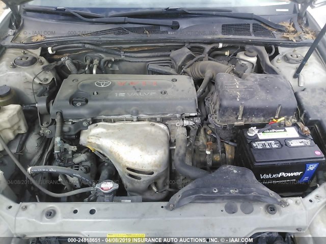 4T1BE32K04U266221 - 2004 TOYOTA CAMRY LE/XLE/SE SILVER photo 10