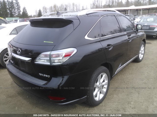 2T2BK1BA8AC004914 - 2010 LEXUS RX 350 BLACK photo 4