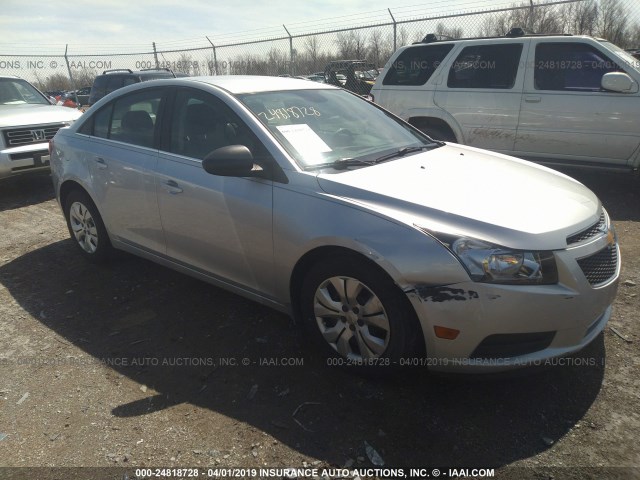 1G1PC5SH6C7387714 - 2012 CHEVROLET CRUZE LS SILVER photo 1