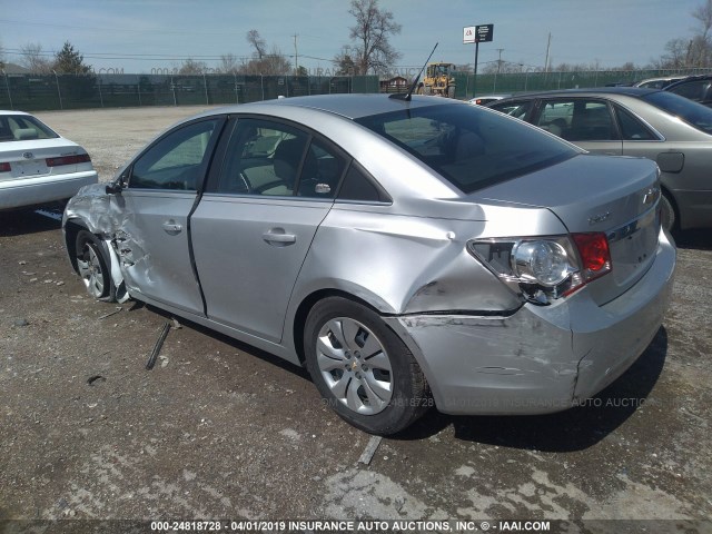 1G1PC5SH6C7387714 - 2012 CHEVROLET CRUZE LS SILVER photo 3