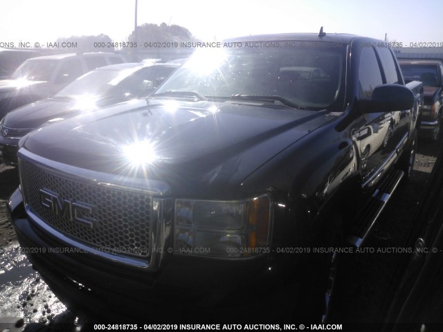 3GTEK03269G268282 - 2009 GMC SIERRA K1500 DENALI BLACK photo 2